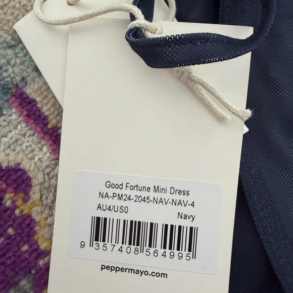 NWT Peppermayo Good Fortune Blue Flower Dress - Picture 4 of 4